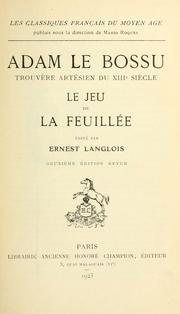 Cover of Le jeu de la feuillée by Adam de La Halle