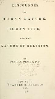 Cover of Works of Orville Dewey by Dewey, Orville