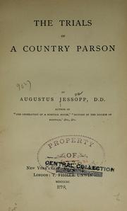 Cover of The trials of a country parson by Augustus Jessopp