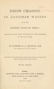 Front cover of Dhow chasing in Zanzibar waters /by G.L. Sulivan ; [edited by Gemma Pitcher] by G. L. Sulivan