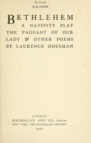 Cover of Bethlehem by Laurence Housman