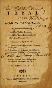 Front cover of Tryal of the cause of the Roman Catholics by Henry Brooke
