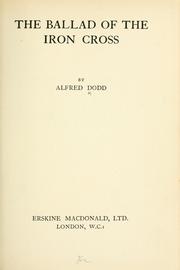 Cover of The ballad of the iron cross by Alfred Dodd