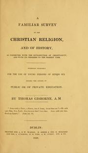 Front cover of A familiar survey of the Christian religion by Thomas Gisborne