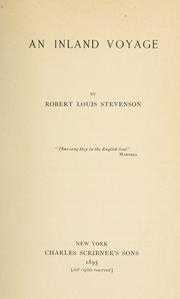 Front cover of An  inland voyage by Robert Louis Stevenson