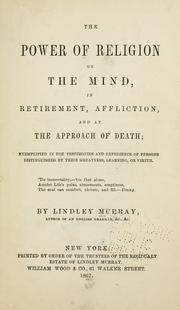 Front cover of The power of religion on the mind by Lindley Murray