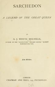 Cover of Sarchedon by G. J. Whyte-Melville