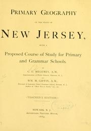Front cover of Primary geography of the state of New Jersey by Clarence Edmund Meleney