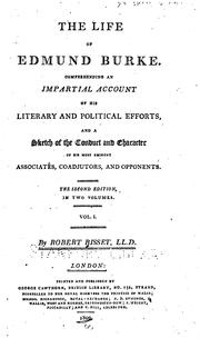 Front cover of The life of Edmund Burke by Robert Bisset