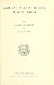 Front cover of Geography and history of New Jersey by Albert Barrett Meredith