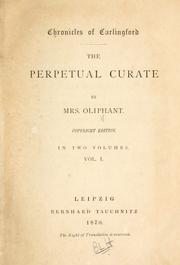 Cover of The perpetual curate by Margaret Oliphant