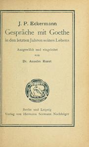 Front cover of Conversations by Johann Wolfgang von Goethe