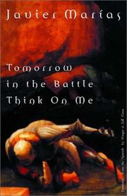 Front cover of Mañana en la batalla piensa en mí by Javier Marías
