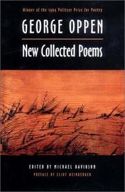 Cover of New collected poems by George Oppen