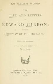 Cover of The life and letters of Edward Gibbon by Edward Gibbon