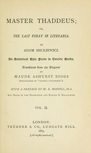 Cover of Master Thaddeus by Adam Mickiewicz