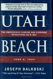 Front cover of Utah Beach by Joseph Balkoski