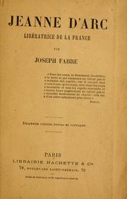 Cover of Jeanne d'Arc by Joseph Fabre