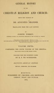 Cover of General history of the Christian religion and church by August Neander
