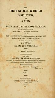 Cover of The religious world displayed by Rev. Robert Adam