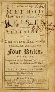 Front cover of A short and easie method with the deists by Charles Leslie