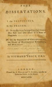 Cover of Four dissertations by Richard Price