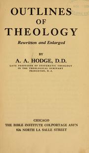 Front cover of Outlines of theology by Archibald Alexander Hodge