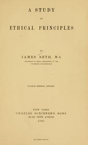 Cover of A study of ethical principles by James Seth