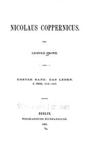 Cover of Nicolaus Coppernicus by Leopold Friedrich Prowe