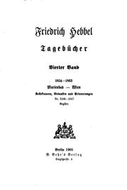 Cover of Tagebücher by Friedrich Hebbel
