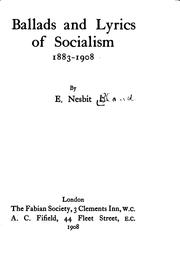 Front cover of Ballads and lyrics of socialism, 1883-1908 by Edith Nesbit