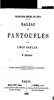 Cover of Balzac en pantoufles by Léon Gozlan