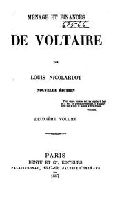 Front cover of Ménage et finances de Voltaire by Louis Nicolardot