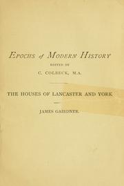 Front cover of The houses of Lancaster and York by James Gairdner