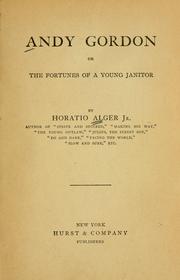 Cover of Andy Gordon by Horatio Alger, Jr.