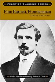 Cover of Finn Burnett, frontiersman by Robert Beebe David