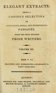Cover of Elegant extracts... by Vicesimus Knox