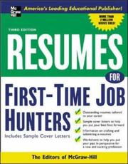 Front cover of Resumes for First-Time Job Hunters by McGraw-Hill