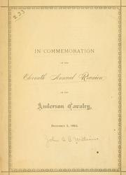 Front cover of In commemoration of the eleventh annual reunion of the Anderson cavalry, December 5, 1883 by John A. B. Williams