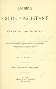 Front cover of Richey's guide and assistant for carpenters and mechanics by H. G. Richey