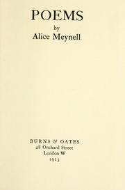 Cover of Poems by Alice Meynell