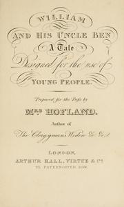 Cover of William and his Uncle Ben by Barbara Wreaks Hoole Hofland