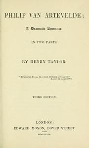 Front cover of Philip van Artevelde by Sir Henry Taylor