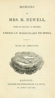 Cover of Memoirs of Mrs. Harriet Newell by Harriet Atwood Newell