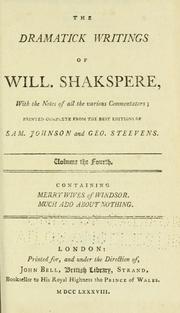 Front cover of Plays (Merry Wives of Windsor / Much Ado About Nothing) by William Shakespeare