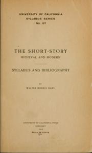 Front cover of The short-story, medieval and modern by Hart, Walter Morris