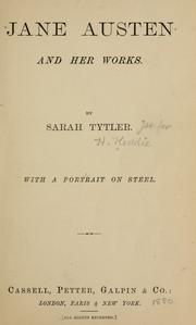 Cover of Jane Austen and her works by Sarah Tytler