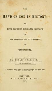 Cover of The hand of God in history by Hollis Read