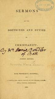 Front cover of Sermons on the doctrines and duties of Christianity by Henrietta Maria Bowdler