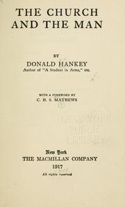 Cover of The church and the man by Donald Hankey